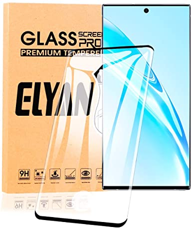 [2 Pack] for Galaxy Note 10 Plus Screen Protector, [ Anti-Fingerprint ] [ 9H Hardness ] [ 3D Full Frame ] Easy Apply for Samsung Galaxy Note 10  Plus 5G Work with Most case