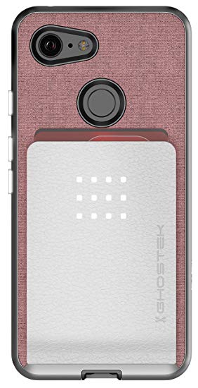 Ghostek Exec Shock Absorbing Leather Wallet Case Designed for Google Pixel 3 - Pink