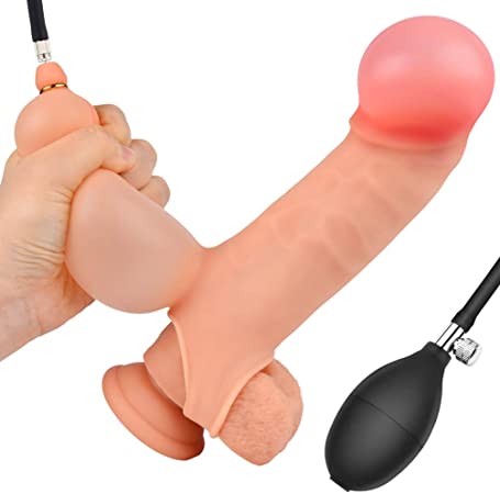 Utimi Inflatable Penis Interactive Penis Enlarge Sleeve Inflation Penis Sleeve for Men