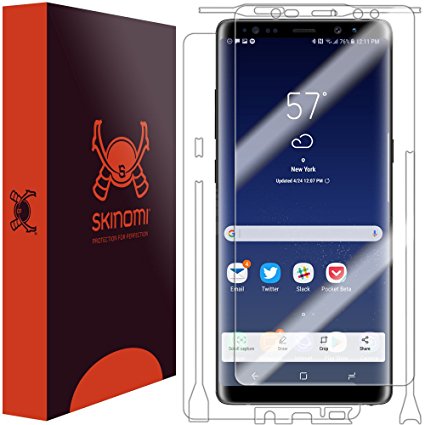 Galaxy Note 8 Screen Protector   Full Body, Skinomi TechSkin Full Coverage Skin   Screen Protector for Galaxy Note 8 Front & Back Clear HD Film