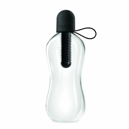 Bobble Water Bottle with Carry Cap, 18.5-Ounce, Black