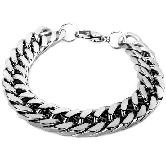Jstyle Stainless Steel Cool Men's Chain Bracelet Silver Tone 8.5 Inch
