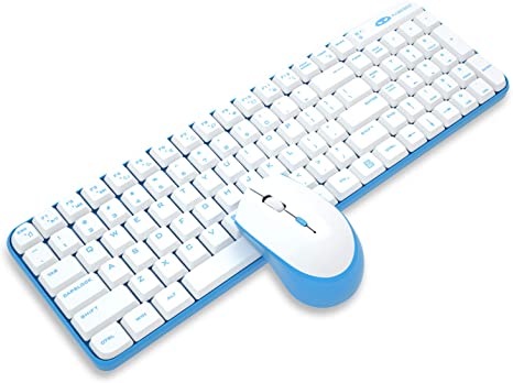 Wireless Keyboard Mouse Combo,Compact Full Size Wireless Keyboard and Mouse Set 2.4G Ultra-Thin Sleek Design for Windows, Computer, Desktop, PC, Notebook, Laptop