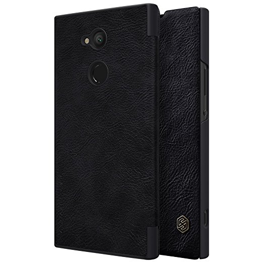 Sony Xperia XA2 Ultra Case,Mangix Flip PU Leather Wallet Smart Sleep Wake Protection Shell Case with Card Slot for Sony Xperia XA2 Ultra (Black)