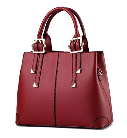 QUBABOBO Ladies Handbag PU Leather Top Handle Handbags Fashion Shoulder Bags for Women