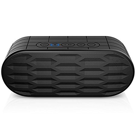 ITgut® Diamond Waterproof IPX5 Portable Wireless Bluetooth Speakers, Outdoor Sport and Shower Portable Speaker with Built in Microphone: Water Resistant, Perfect Speaker for Golf, Beach, Shower & Home- Black