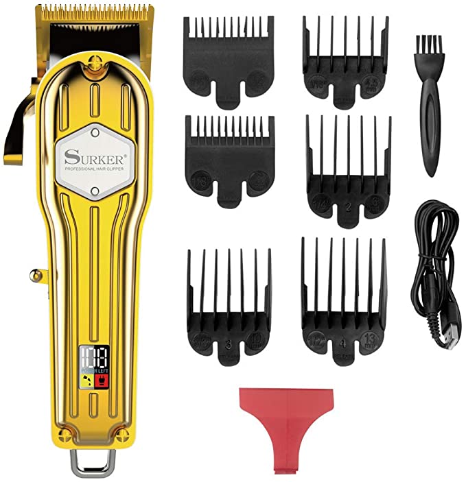 Surker Hair Clippers for Men Trimmer for Men Hair Trimmer Beard Trimmer Barber Hair Cut Grooming Kit Machine Professional Rechargeable Cordless Quiet