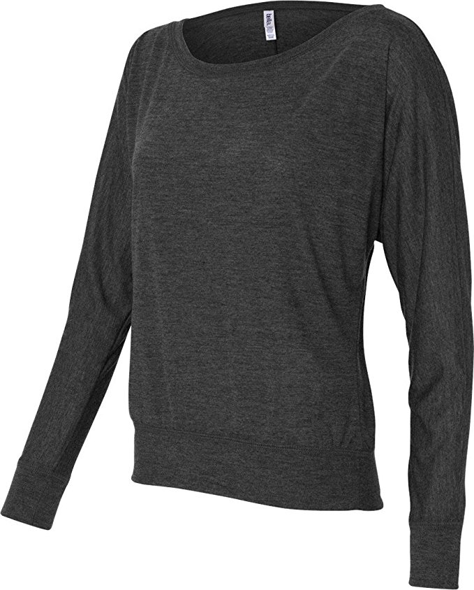 Bella Ladies' 3.7 oz. Elizabeth Long-Sleeve Dolman Top T-Shirt 8850