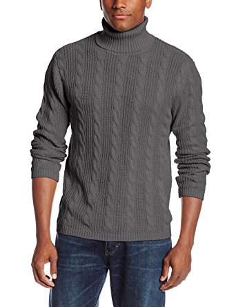 Alex Stevens Men's Cable Turtleneck Sweater