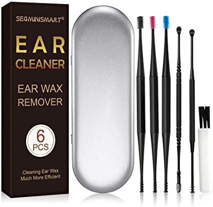 Ear Wax Remover, Ear Wax Removal Kit, Ear Cleaner, Ear Cleaning Kit, Ear Wax Removal, Ear Pick, New Turbofan Structure for Complete Ear Cleaning, One-Piece Earsafe Design, for Adults and Kids, 6 Pcs