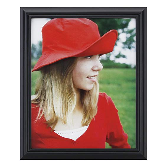 RPJC 8x10 Picture Frames Made of Solid Wood High Definition Glass for Table Top Display and Wall mounting photo frame Black