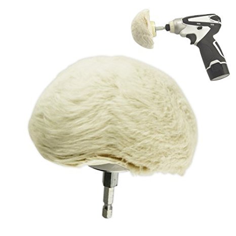 Extra-Thick Large Cotton Buffing Ball - Hex Shank - Turn Power Drill into High-Speed Polisher