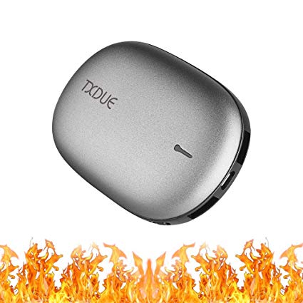 TXDUE Hand Warmer, 8000mAh Electric Rechargeable Portable Pocket Hand Warmers Power Bank Double-Side Quick Heating Heat Therapy Great for Outdoor Sports Winter Gifts for Women Men Gray