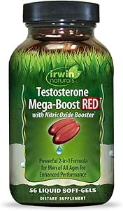 Irwin Naturals Testosterone Mega-Boost Red 56 Sgels