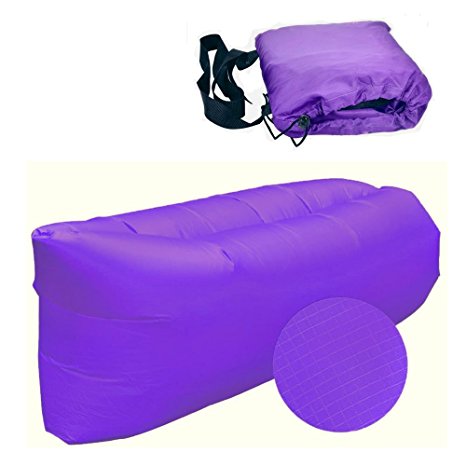 Funfest Fast Inflatable Couch Lounger Air Filled Balloon Furniture, Outdoor Hangout Bean Bag, Sleeping Lazy Sofa, Portable Waterproof Compression Sacks for Camping, Beach