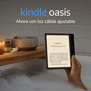 Kindle Oasis, ahora con luz cálida ajustable, resistente al agua, 8 GB, wifi, grafito   Kindle Unlimited (con renovación automática)