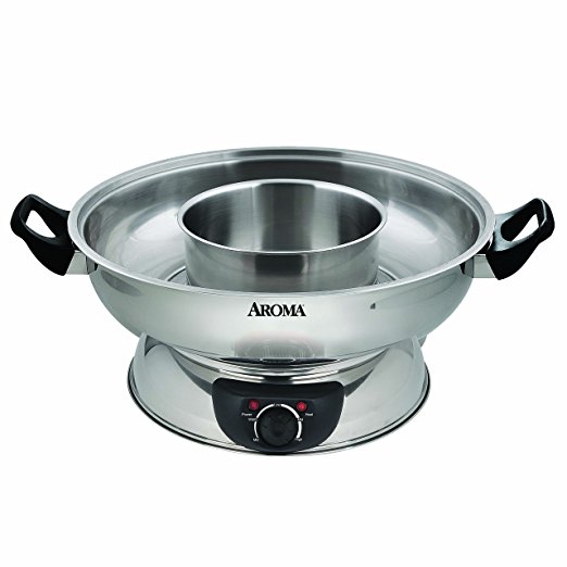 Aroma Housewares ASP-600 Stainless Steel Hot Pot, Silver