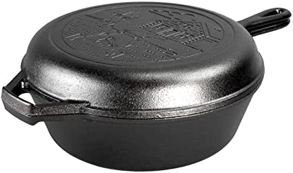 Lodge Cast Iron Wanderlust Series, Cabin Combo Cooker, 3.2 Quart​