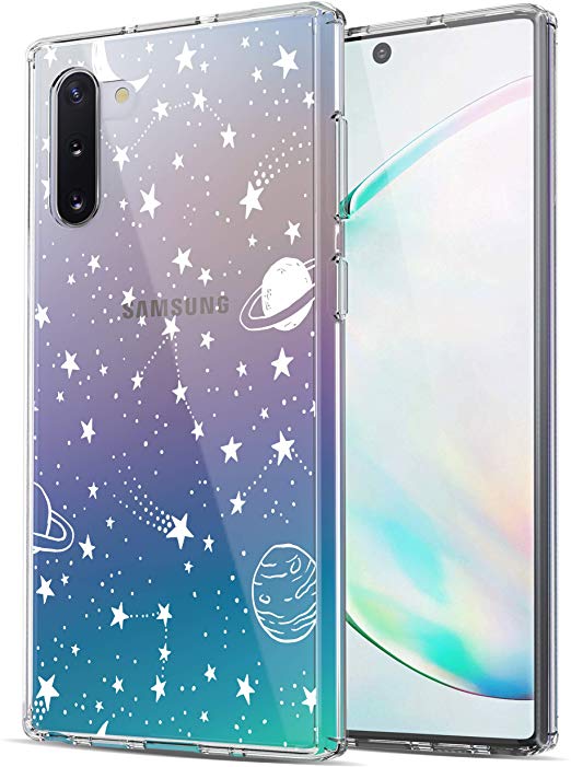 Galaxy Note 10 Case, RANZ Anti-Scratch Shockproof Series Clear Hard PC   TPU Bumper Protective Cover Case for Samsung Galaxy Note 10 / Note 10 5G - Universe