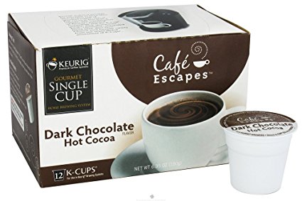 Keurig Cafe Escapes Dark Chocolate Hot Cocoa K-Cups 12 Pack