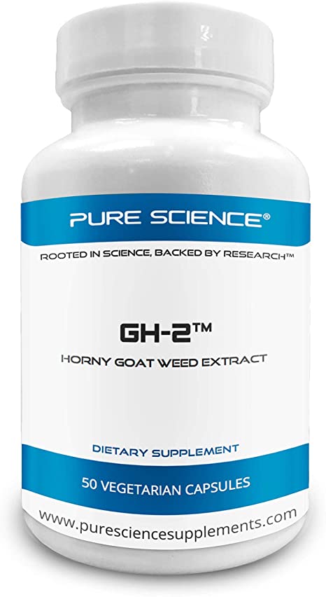 Pure Science GH-2 - Horny Goat Weed (Epimedium) Extract - Contains 20% Icariins with 50 Capsules