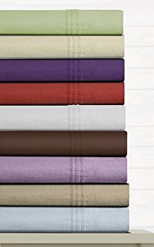 Luxury Solid Cotton Deep Pocket Flannel Sheet Set Size: King, Color: Ivory