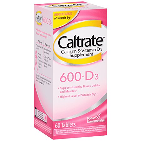 Caltrate 600 D3 Calcium & Vitamin D3 Supplement (60-Count Tablets)