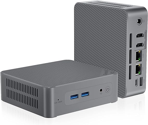 Beelink Mini PC, EQ12 Intel 12th Alder Lake-N100 (up to 3.4GHz), 16GB DDR5 RAM 500GB PCIE3.0 x1SSD, Mini Desktop Computer Support 4K@60Hz Triple Display/WiFi 6/BT 5.2/Dual 2.5Gbps/USB3.2/Family-NAS