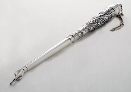 Sterling Silver X Long Torah Pointer - Jerusalem