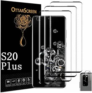 Galaxy S20 Plus Screen Protector【3 1 Pack 】3 Pack Tempered Glass Screen Protector, Camera Lens Protector, 9H Hardness Tempered Glass Screen Protector for Samsung Galaxy S20 Plus