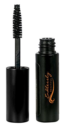 Natural Organic Mascara by Endlessly Beautiful - Brown - Vegan & Gluten Free - Best for Sensitive Eyes & Contact Lens Wearers - Enriched with Chamomile, Vitamin E, Coffee Powder & Sunflower Seed Oil
