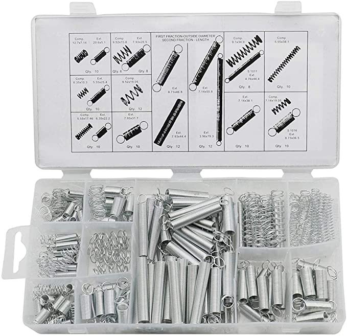 Raogoodcx 200Pcs Springs Assorted Small Extension and Compression Springs Set