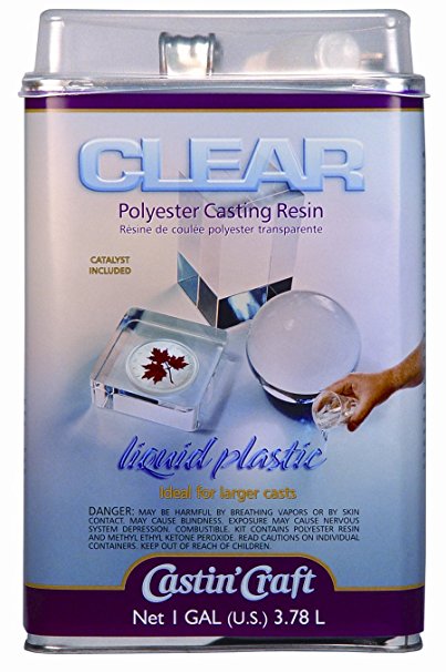 Environmental Technology 128-Ounce with 1/2-Ounce Catalyst Casting' Craft Polyester Casting Resin, Clear