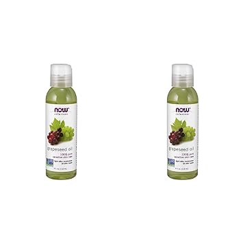 NOW Solutions, Grapeseed Oil, Skin Care for Sensitive Skin, Light Silky Moisturizer for All Skin Types, 4-Ounce (Pack of 2)
