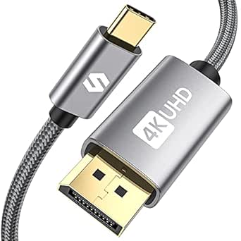 Silkland USB C to DisplayPort Cable 10ft, Type C to DP for 4k@144Hz/120Hz Gaming, 4k@60Hz, 2k@240Hz (Thunderbolt 3/4) Compatible with MacBook Pro/Air M1 M2, iMac, XPS 13/15, Surface Book 2 and More