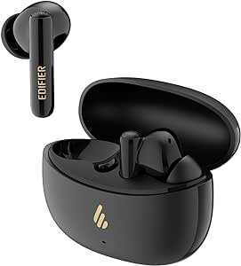 Edifier X5 Pro Hybrid Active Noise Cancelling Earbuds, True Wireless Earphones Bluetooth 5.3 with Transparent Mode, Game Mode, 31H Playtime, Fast Charge, IP55 Waterproof, App Customization - Black