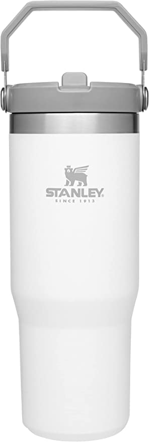 Stanley IceFlow Stainless Steel Tumbler with Straw - Vacuum Insulated Water Bottle for Home, Office or Car - Reusable Cup with Straw Leakproof Flip - Cold for 12 Hours or Iced for 2 Days - 30 OZ