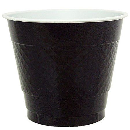 Hanna K. Signature Collection 50 Count Plastic Cup, 9-Ounce, Black