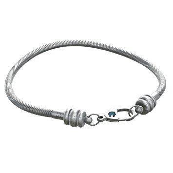 Timeline Treasures Stainless Steel Starter Charm Bracelet for Women & Men, Fits European Style Charms 8 Inch