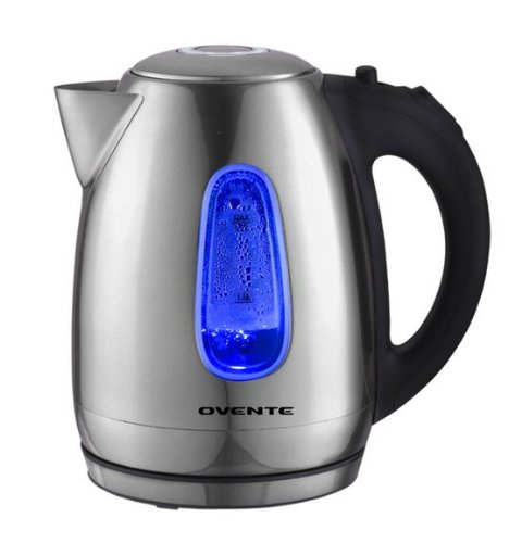 Ovente KS96S 1.7 Liter BPA Free Stainless Steel Cordless Electric Kettle, Brushed