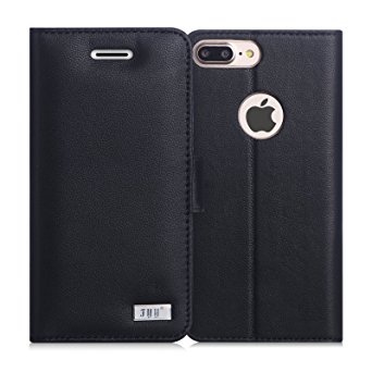 iPhone 7 Plus Case, FYY [RFID Blocking wallet] Leather iPhone 7 Plus Wallet Case with Credit Card Protector Black