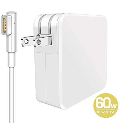 GEJIN Mac Book Pro Cable, 60W L-Tip Magsafe MacBook Cable, Compatible MacBook Pro 13 inch(White)