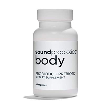 Sound Probiotics Body - High Potency (15 Billion CFU) Immune Support Probiotics Supplement for Healthy Weight and Digestive System Prebiotic   Probiotics for Women & Men - 60 Count