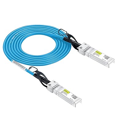 [Blue] Colored 10G SFP  DAC Cable - Twinax SFP Cable for Cisco SFP-H10GB-CU2M, Ubiquiti UniFi, D-Link, Supermicro, Netgear, Mikrotik, Fortinet, ZTE Devices, 2-Meter(6.5ft)