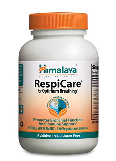 Himalaya Herbal Healthcare RespiCare/Bronchotab, Breathing Comfort, 120 Vcaps, 570 mg