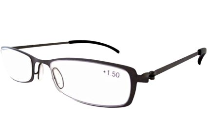Eyekepper Stainless Steel Frame Reading Glasses Gunmetal  4.0