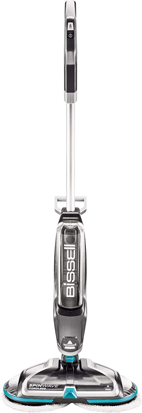 BISSELL Spinwave Cordless Hard Floor Mop, Wood Floor Cleaner and Buffer, Silver, 2307 (Renewed)