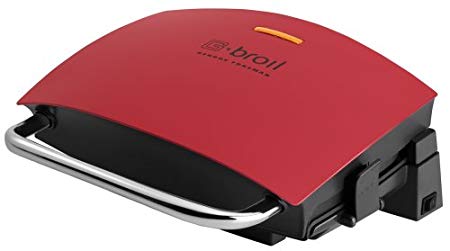 George Foreman GR236CTR G-Broil Cool-Touch Electric Nonstick Countertop Grill, Red