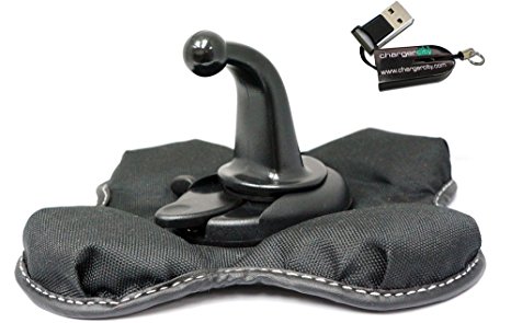 ChargerCity NonSkid Beanbag Friction Mount for Garmin Nuvi GPS Include Free ChargerCity MicroSD Memory Card Reader & Direct Replacement Warranty (Factory GPS Bracket Cradle is not included)