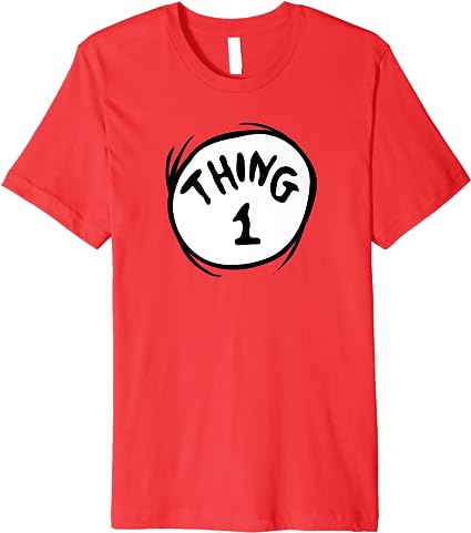 Dr. Seuss Thing 1 Emblem Premium T-Shirt